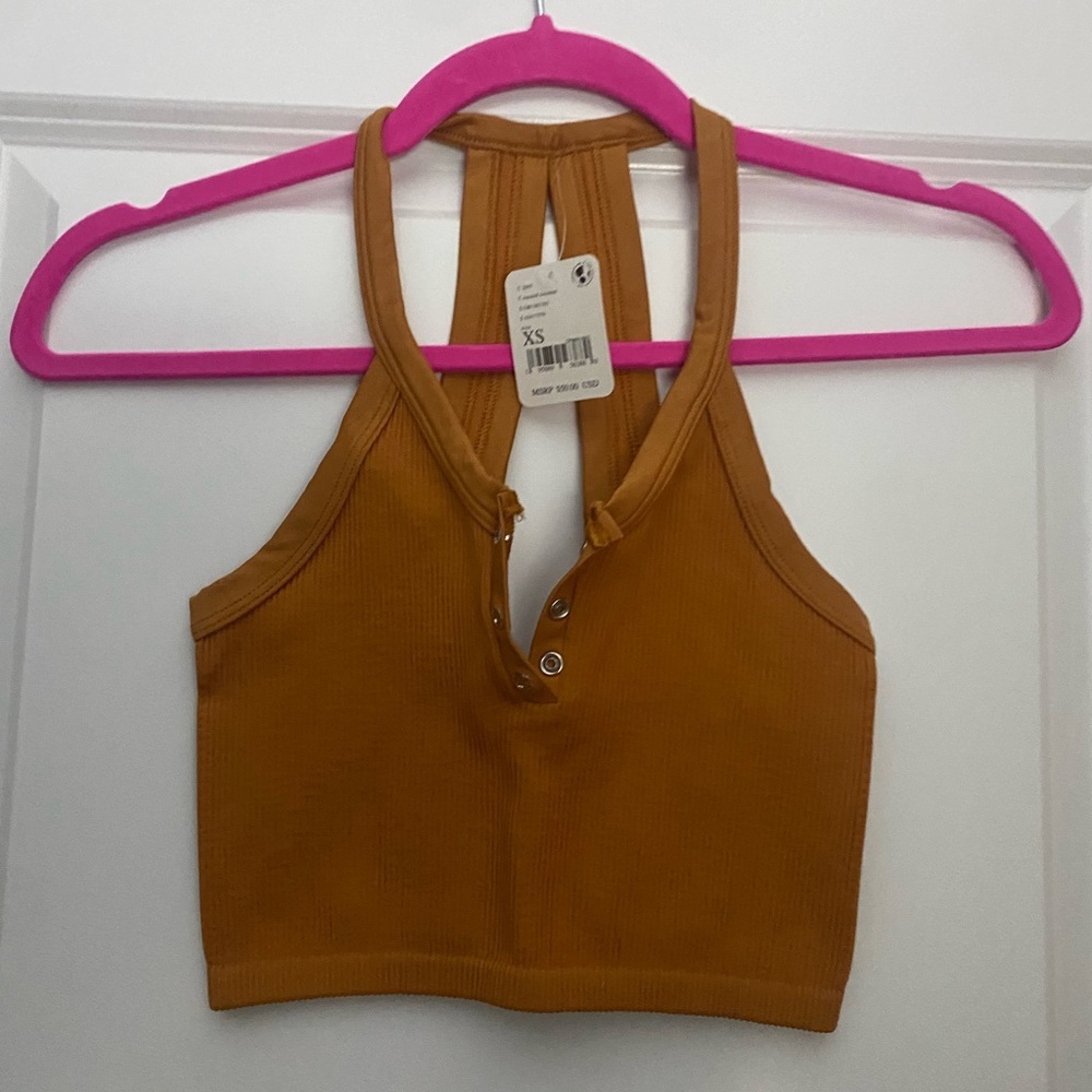 NWT Free People Movement Free Throw Henley in Toasted Coconut Size XS - Picture 5 of 7
